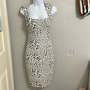 Size small black and white dress (bodycon)